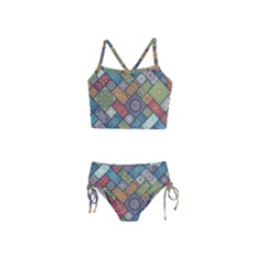 Mandala Pattern Abstract , Mandala, Pattern, Abstract Girls  Tankini Swimsuit by nateshop