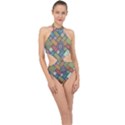 Mandala Pattern Abstract , Mandala, Pattern, Abstract Halter Side Cut Swimsuit View1