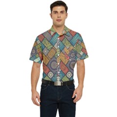 Mandala Pattern Abstract , Mandala, Pattern, Abstract Men s Short Sleeve Pocket Shirt  by nateshop