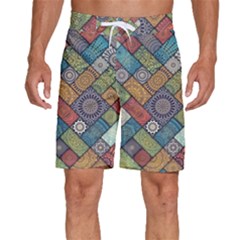 Mandala Pattern Abstract , Mandala, Pattern, Abstract Men s Beach Shorts by nateshop