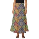 Mandala Pattern Abstract , Mandala, Pattern, Abstract Tiered Ruffle Maxi Skirt View1