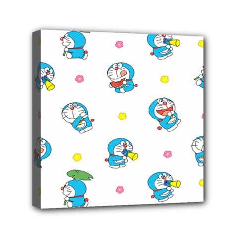 Doraemon Mini Canvas 6  X 6  (stretched) by nateshop