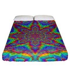 Mandala, Pattern, Abstraction, Colorful, Hd Phone Fitted Sheet (california King Size) by nateshop