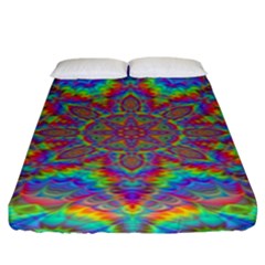 Mandala, Pattern, Abstraction, Colorful, Hd Phone Fitted Sheet (king Size) by nateshop