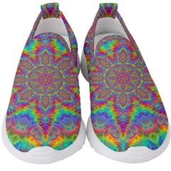 Mandala, Pattern, Abstraction, Colorful, Hd Phone Kids  Slip On Sneakers by nateshop