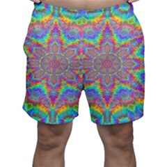 Mandala, Pattern, Abstraction, Colorful, Hd Phone Men s Shorts by nateshop