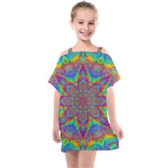 Mandala, Pattern, Abstraction, Colorful, Hd Phone Kids  One Piece Chiffon Dress by nateshop