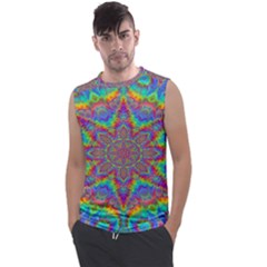 Mandala, Pattern, Abstraction, Colorful, Hd Phone Men s Regular Tank Top