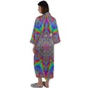 Mandala, Pattern, Abstraction, Colorful, Hd Phone Maxi Satin Kimono View2