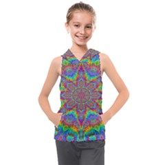 Mandala, Pattern, Abstraction, Colorful, Hd Phone Kids  Sleeveless Hoodie by nateshop