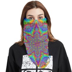 Mandala, Pattern, Abstraction, Colorful, Hd Phone Face Covering Bandana (triangle)