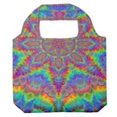 Mandala, Pattern, Abstraction, Colorful, Hd Phone Premium Foldable Grocery Recycle Bag by nateshop