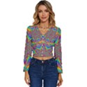 Mandala, Pattern, Abstraction, Colorful, Hd Phone Long Sleeve V-Neck Top View1