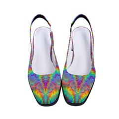 Mandala, Pattern, Abstraction, Colorful, Hd Phone Women s Classic Slingback Heels by nateshop