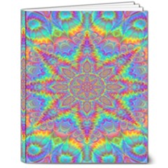 Mandala, Pattern, Abstraction, Colorful, Hd Phone 8  X 10  Softcover Notebook