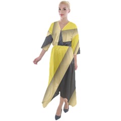 Minimalist, Abstract, Android, Background, Desenho Quarter Sleeve Wrap Front Maxi Dress by nateshop