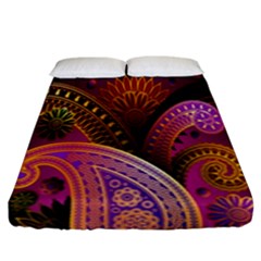 Paisley Pattern, Abstract Colorful, Texture Background, Hd Fitted Sheet (king Size) by nateshop