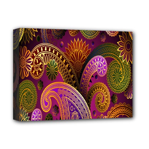 Paisley Pattern, Abstract Colorful, Texture Background, Hd Deluxe Canvas 16  X 12  (stretched)  by nateshop