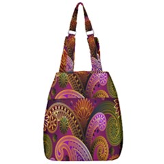 Paisley Pattern, Abstract Colorful, Texture Background, Hd Center Zip Backpack by nateshop