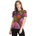 Paisley Pattern, Abstract Colorful, Texture Background, Hd Women s Short Sleeve Rash Guard View1