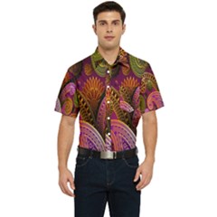 Paisley Pattern, Abstract Colorful, Texture Background, Hd Men s Short Sleeve Pocket Shirt  by nateshop