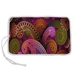 Paisley Pattern, Abstract Colorful, Texture Background, Hd Pen Storage Case (s) by nateshop