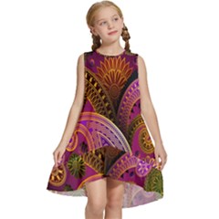 Paisley Pattern, Abstract Colorful, Texture Background, Hd Kids  Frill Swing Dress by nateshop