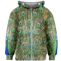 Peacock,army 1 Kids  Zipper Hoodie Without Drawstring by nateshop