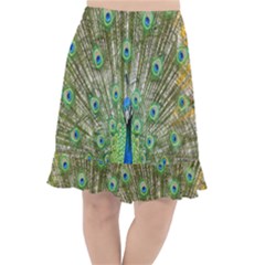 Peacock,army 1 Fishtail Chiffon Skirt by nateshop