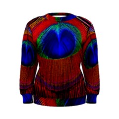 Peacock-feathers,blue 1 Women s Sweatshirt by nateshop