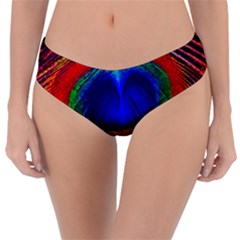 Peacock-feathers,blue 1 Reversible Classic Bikini Bottoms