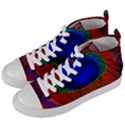 Peacock-feathers,blue 1 Women s Mid-Top Canvas Sneakers View2