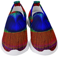 Peacock-feathers,blue 1 Kids  Slip On Sneakers by nateshop