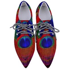 Peacock-feathers,blue 1 Pointed Oxford Shoes by nateshop