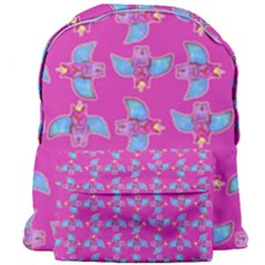 Winged Mutant Sketchy Cartoon Drawing Motif Pattern Giant Full Print Backpack by dflcprintsclothing