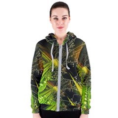 Machine Technology Circuit Electronic Computer Technics Detail Psychedelic Abstract Pattern Women s Zipper Hoodie by Sarkoni