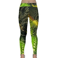 Machine Technology Circuit Electronic Computer Technics Detail Psychedelic Abstract Pattern Classic Yoga Leggings by Sarkoni