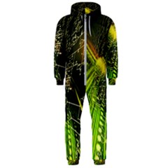 Machine Technology Circuit Electronic Computer Technics Detail Psychedelic Abstract Pattern Hooded Jumpsuit (men) by Sarkoni