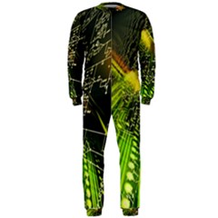 Machine Technology Circuit Electronic Computer Technics Detail Psychedelic Abstract Pattern Onepiece Jumpsuit (men) by Sarkoni