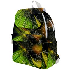 Machine Technology Circuit Electronic Computer Technics Detail Psychedelic Abstract Pattern Top Flap Backpack by Sarkoni