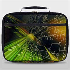 Machine Technology Circuit Electronic Computer Technics Detail Psychedelic Abstract Pattern Full Print Lunch Bag by Sarkoni