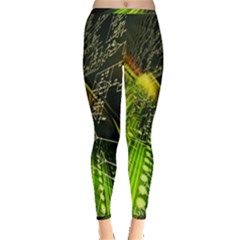 Machine Technology Circuit Electronic Computer Technics Detail Psychedelic Abstract Pattern Inside Out Leggings by Sarkoni