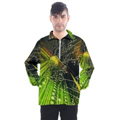 Machine Technology Circuit Electronic Computer Technics Detail Psychedelic Abstract Pattern Men s Half Zip Pullover by Sarkoni