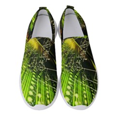 Machine Technology Circuit Electronic Computer Technics Detail Psychedelic Abstract Pattern Women s Slip On Sneakers by Sarkoni