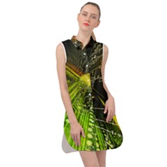 Machine Technology Circuit Electronic Computer Technics Detail Psychedelic Abstract Pattern Sleeveless Shirt Dress by Sarkoni