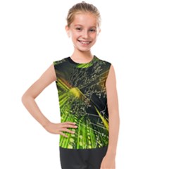 Machine Technology Circuit Electronic Computer Technics Detail Psychedelic Abstract Pattern Kids  Mesh Tank Top by Sarkoni