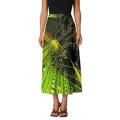 Machine Technology Circuit Electronic Computer Technics Detail Psychedelic Abstract Pattern Classic Midi Chiffon Skirt by Sarkoni