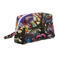 Psychedelic Funky Trippy Wristlet Pouch Bag (medium) by Sarkoni