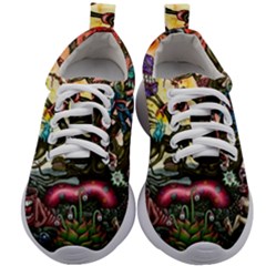 Psychedelic Funky Trippy Kids Athletic Shoes by Sarkoni