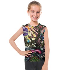 Psychedelic Funky Trippy Kids  Mesh Tank Top by Sarkoni